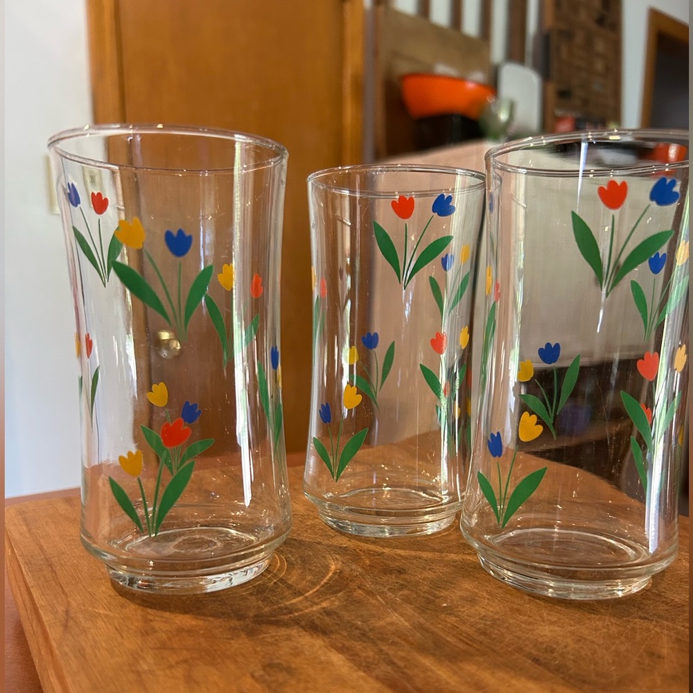 Vintage Libbey Jubilee Glass Set of three.